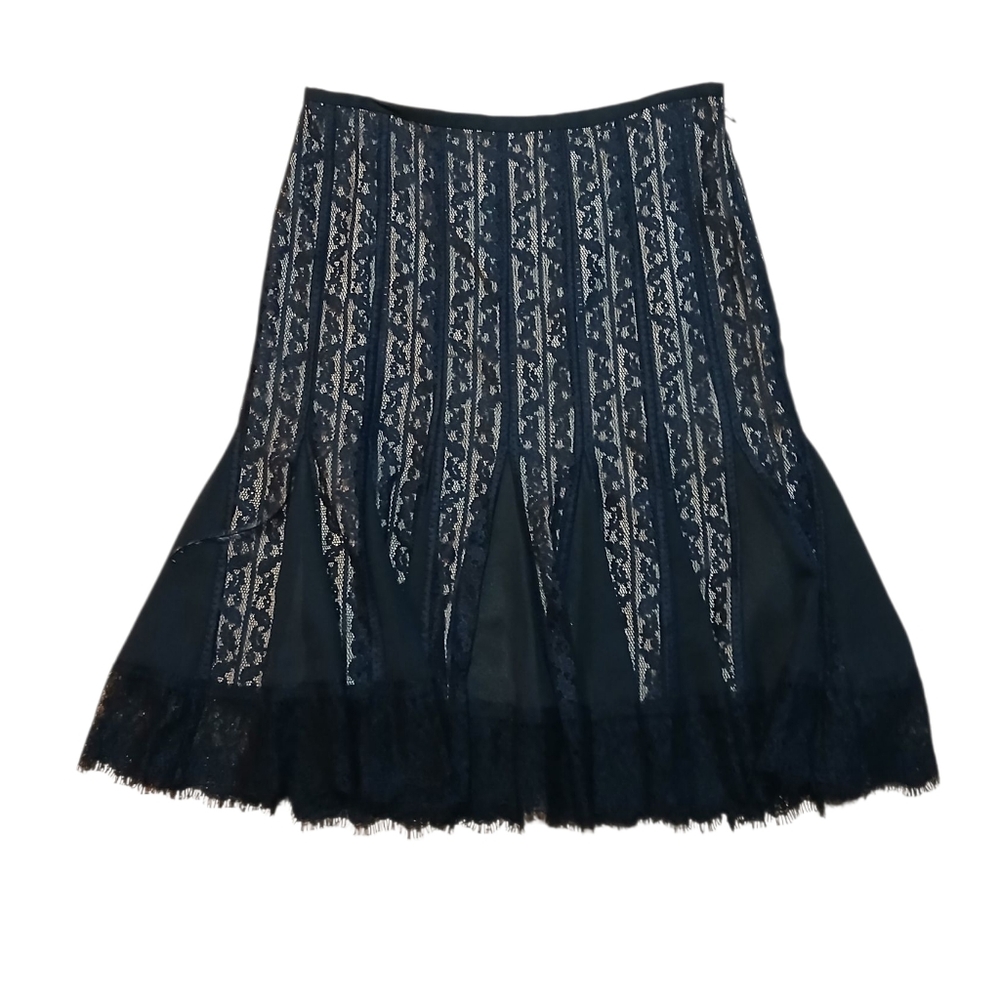 😘 Loft Women's Size 8P Elegant Black Lace Women's Skirt - Picture 2 of 7